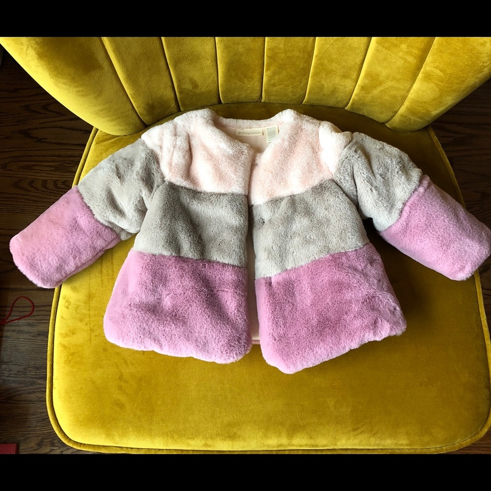 First impressions Faux Fur Toddler Coat